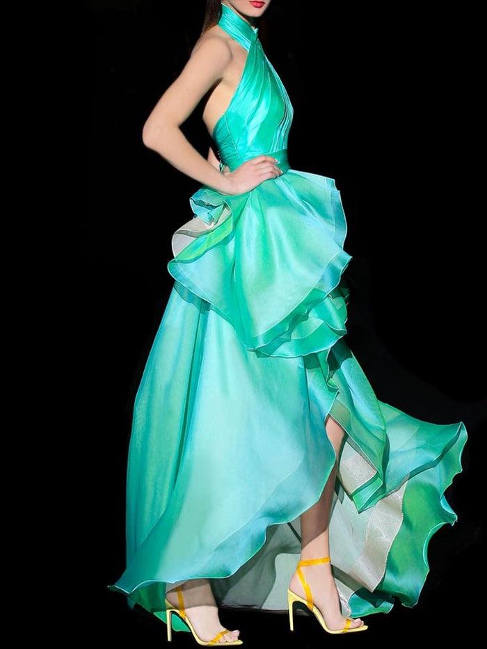 Hannibal Laguna Look 5 DANDINI | Vestido Largo De Fiesta Organza De Seda