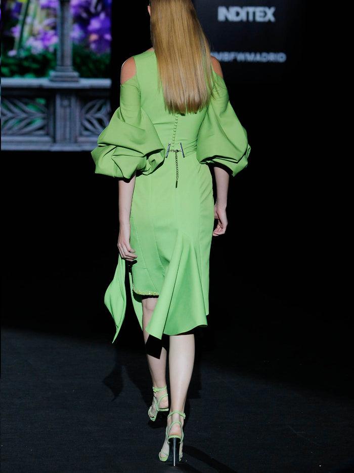 Hannibal Laguna LOOK 9 GIOTO | Vestido De Fiesta En Satín Manzana