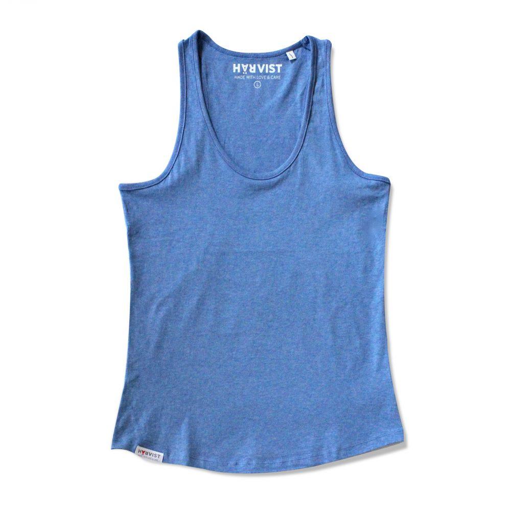 Härvist Camiseta de tirantes Mujer Azul Jaspeado