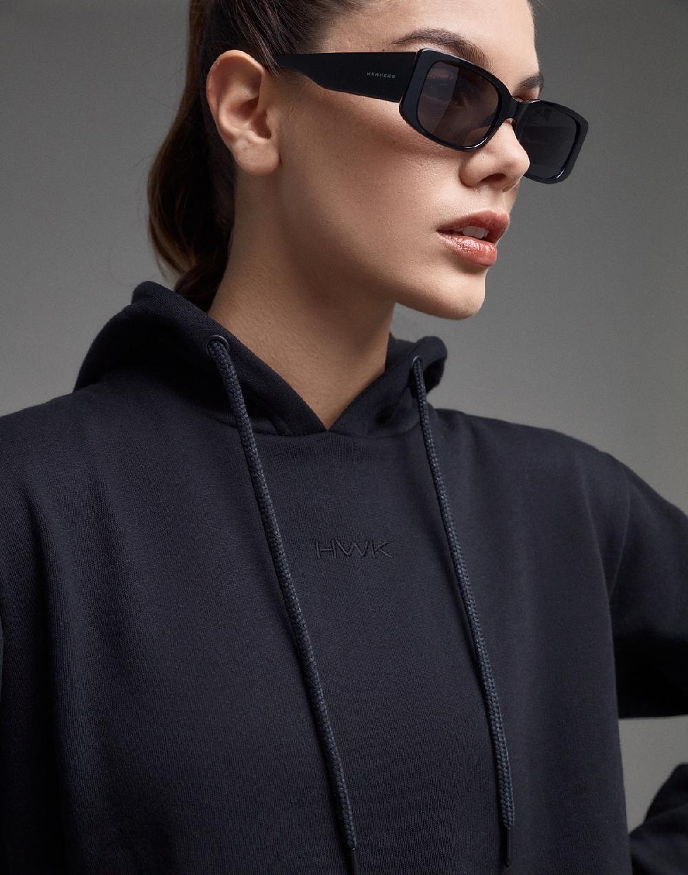 Hawkers FRA CROP HOODIE BLACK