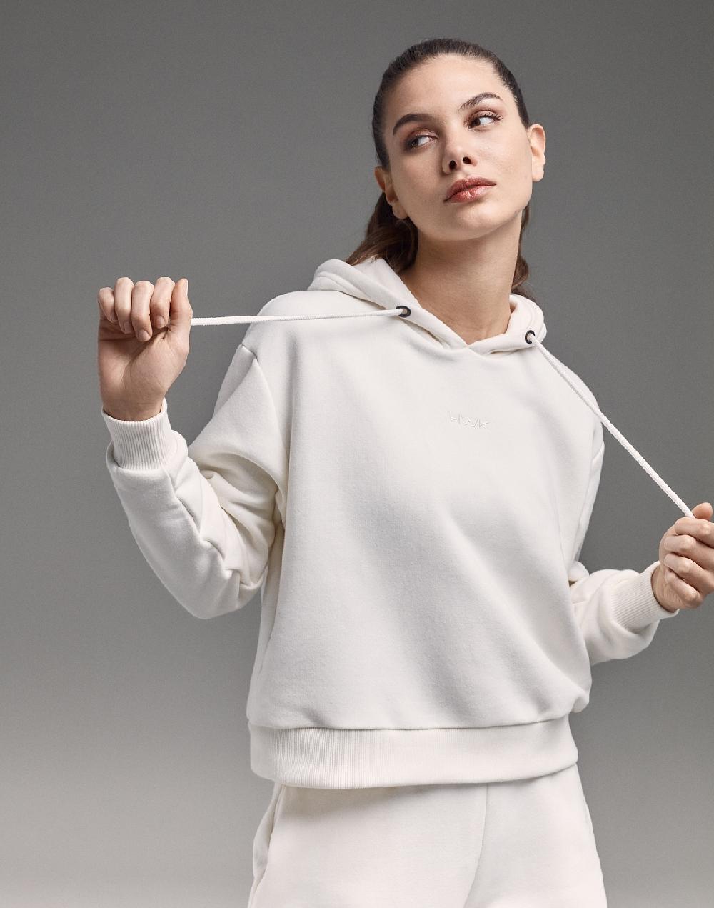 Hawkers FRA CROP HOODIE CREAM