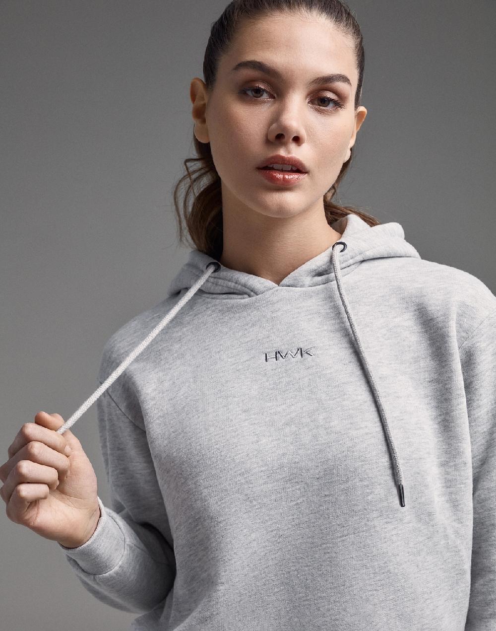 Hawkers FRA CROP HOODIE GREY