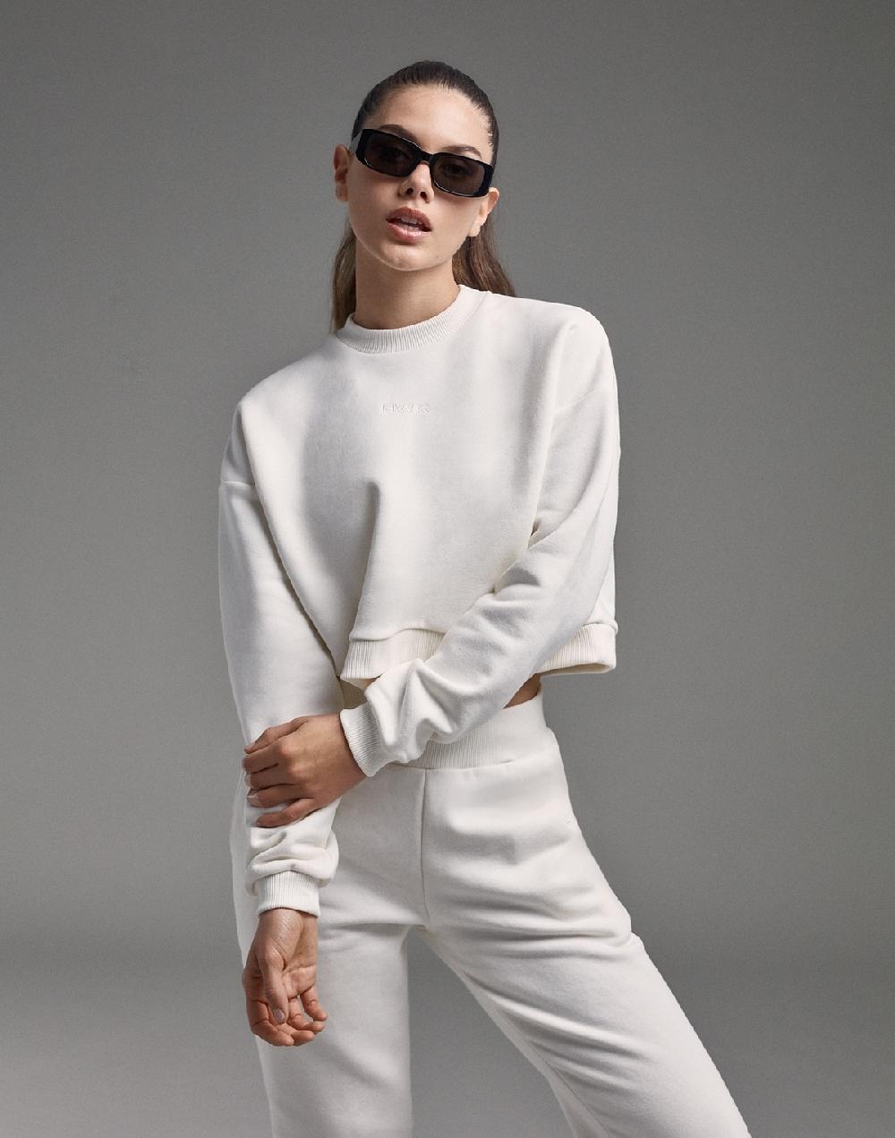 Hawkers MEX CROP SWEATSHIRT CREAM