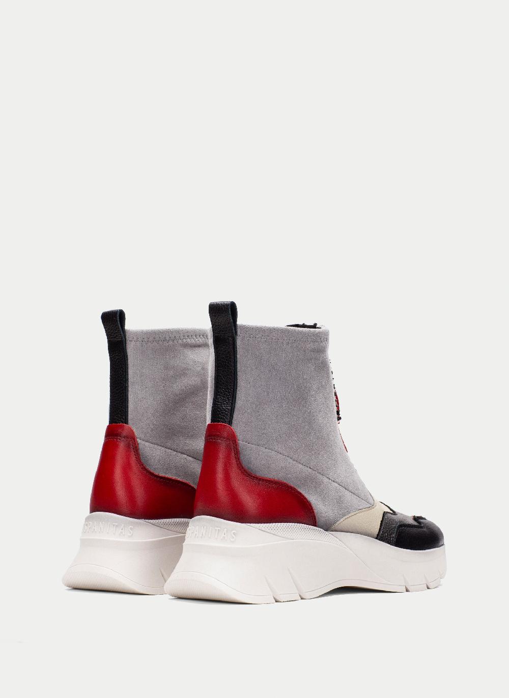 Hispanitas Botin Sport Helsinki Negro-gris-rojo