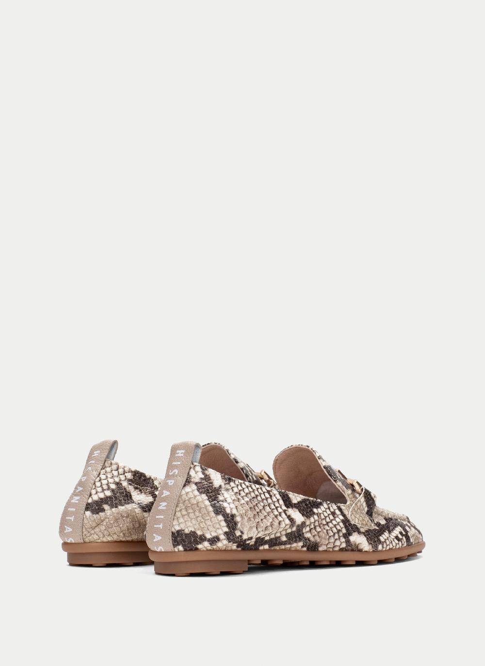 Hispanitas Mocasin Bombay Snake-taupe