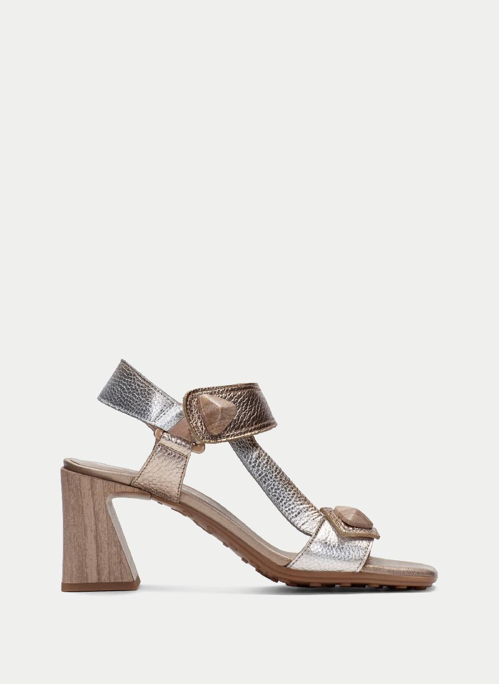Hispanitas Sandalia Tacon miami metalizados
