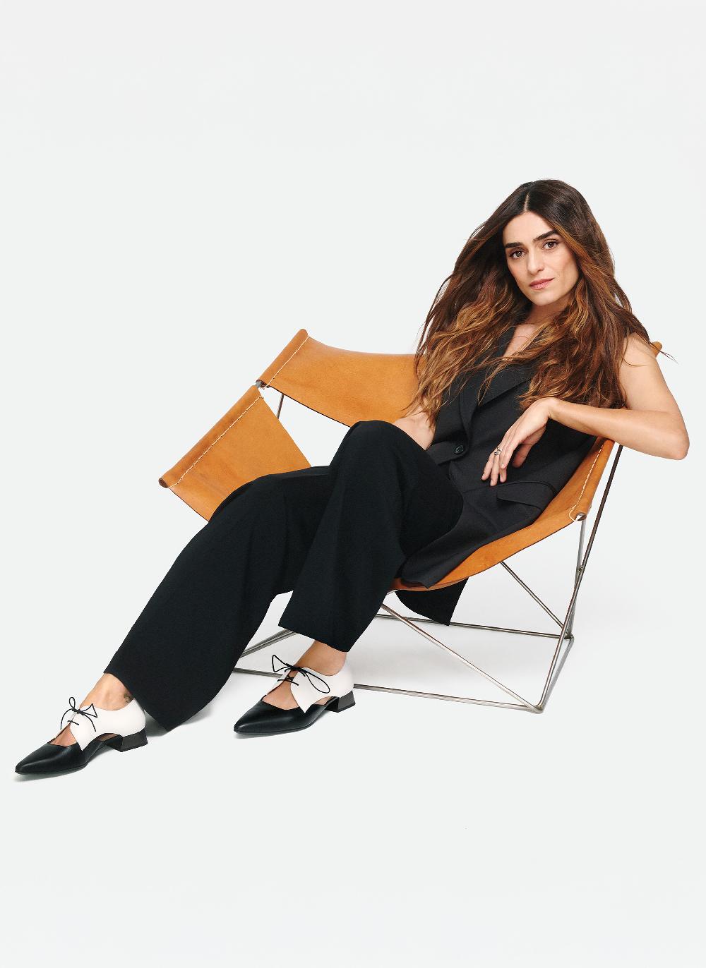 Hispanitas Zapato Plano Dali Blanco-negro