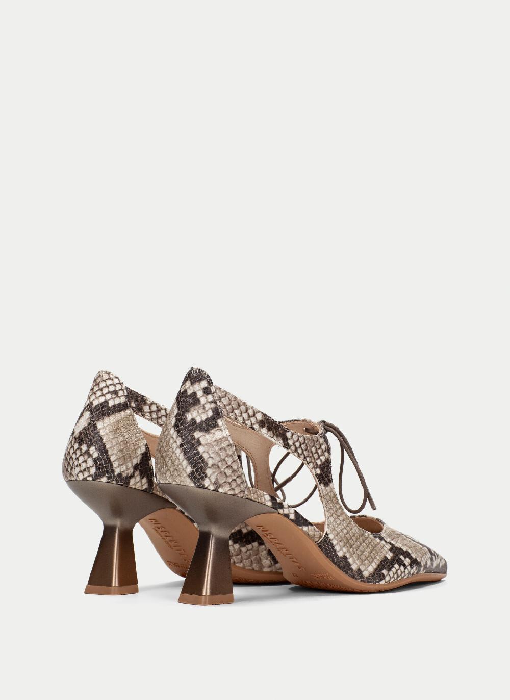Hispanitas Zapato Tacon Nova Snake-taupe