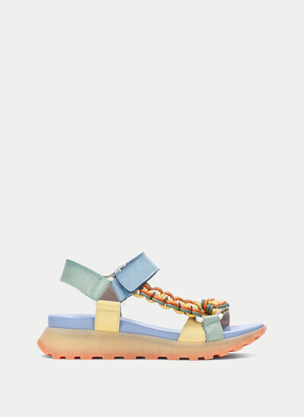 Hispanitas Sandalia Sport maui eucalipto-banana-celeste