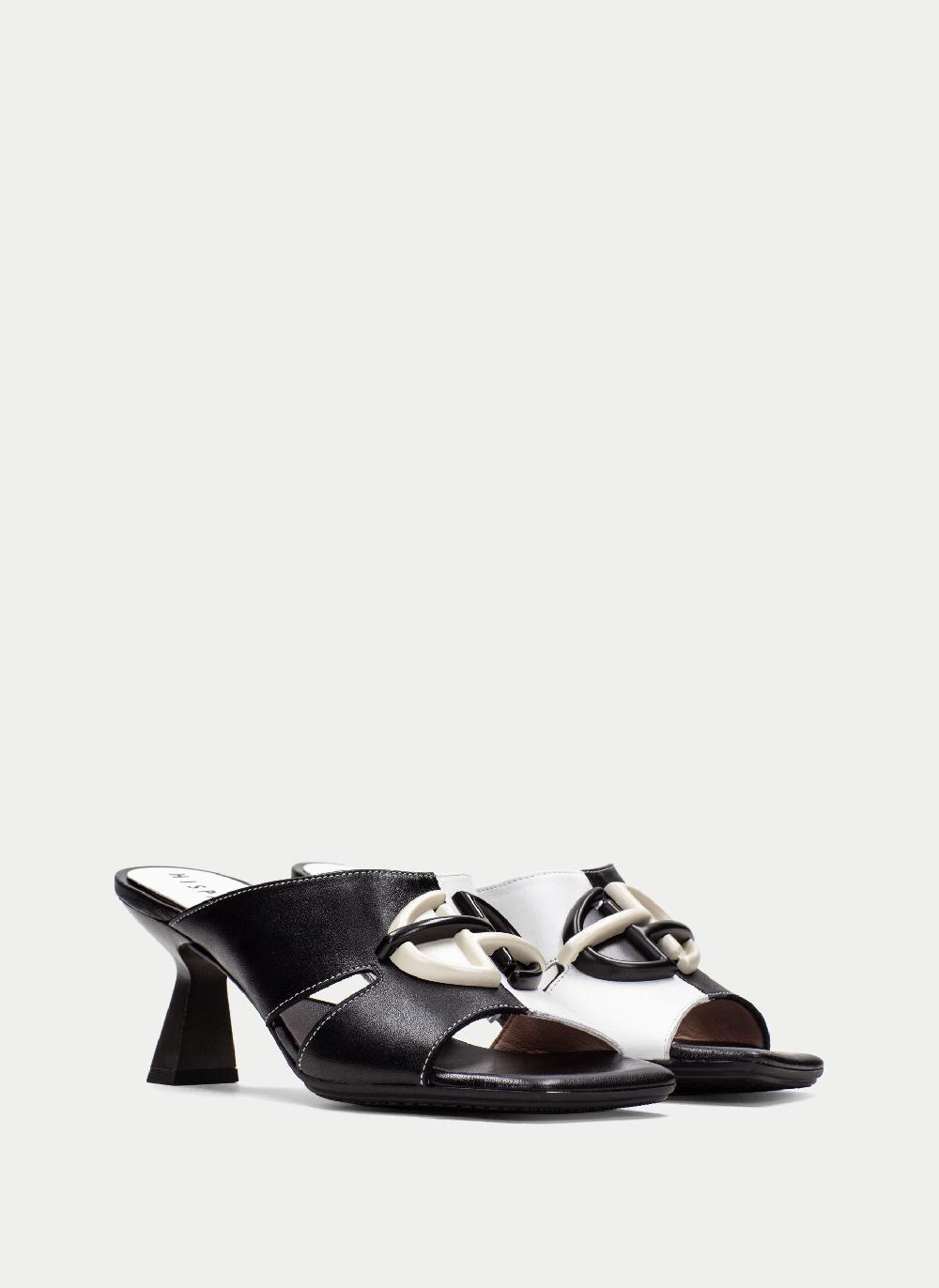 Hispanitas Sandalias Destalonadas Danielle Negro-blanco