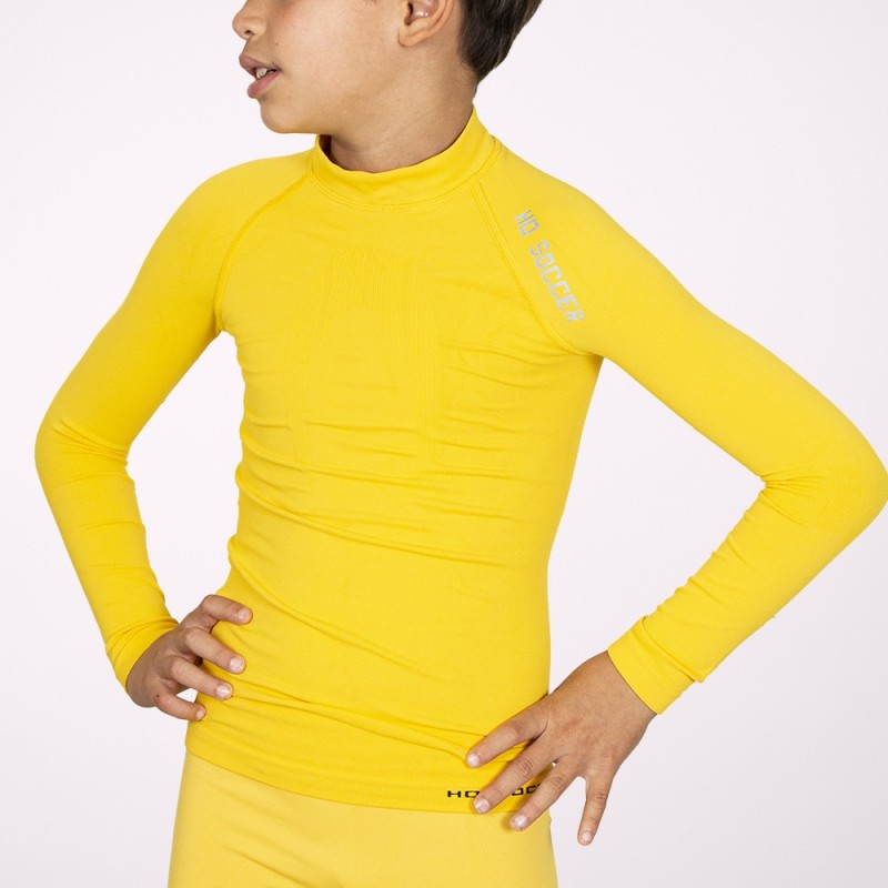 Ho Soccer Camiseta Térmica Manga Larga Junior Amarilla