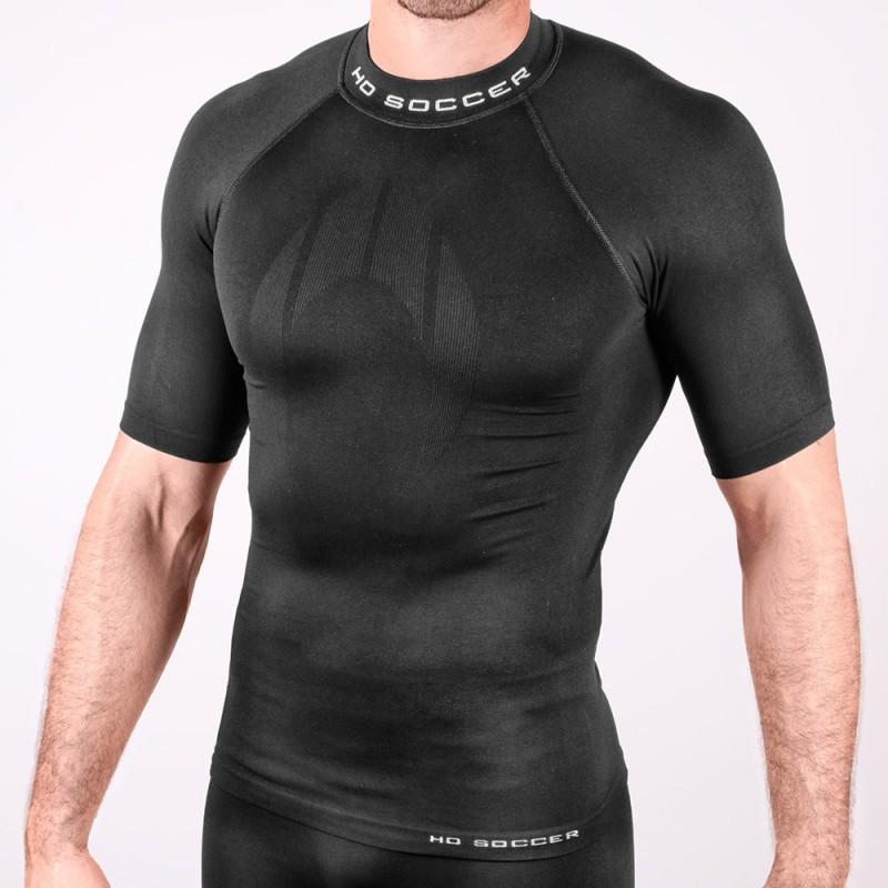 Ho soccer Camiseta Térmica Manga Corta Negra