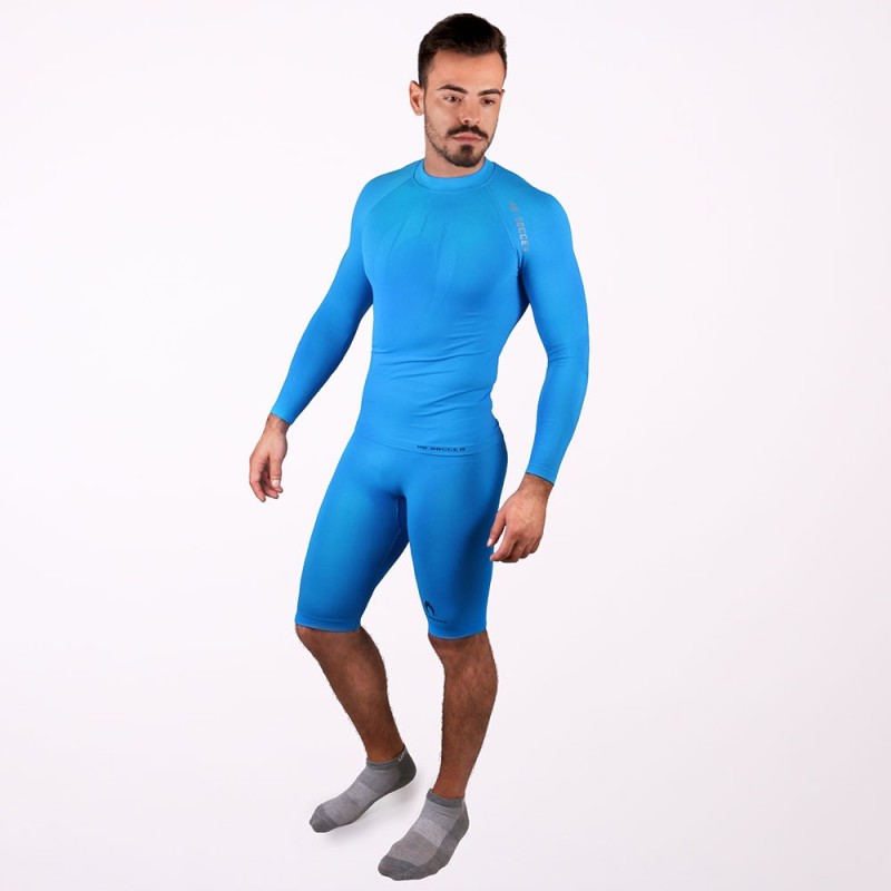 Ho Soccer Malla Térmica Corta Azul Senior