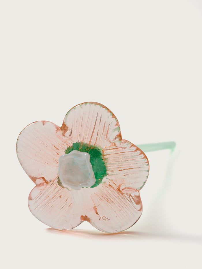 Hoff Deco Mouthblown Crystal Flower Cream By HOFF