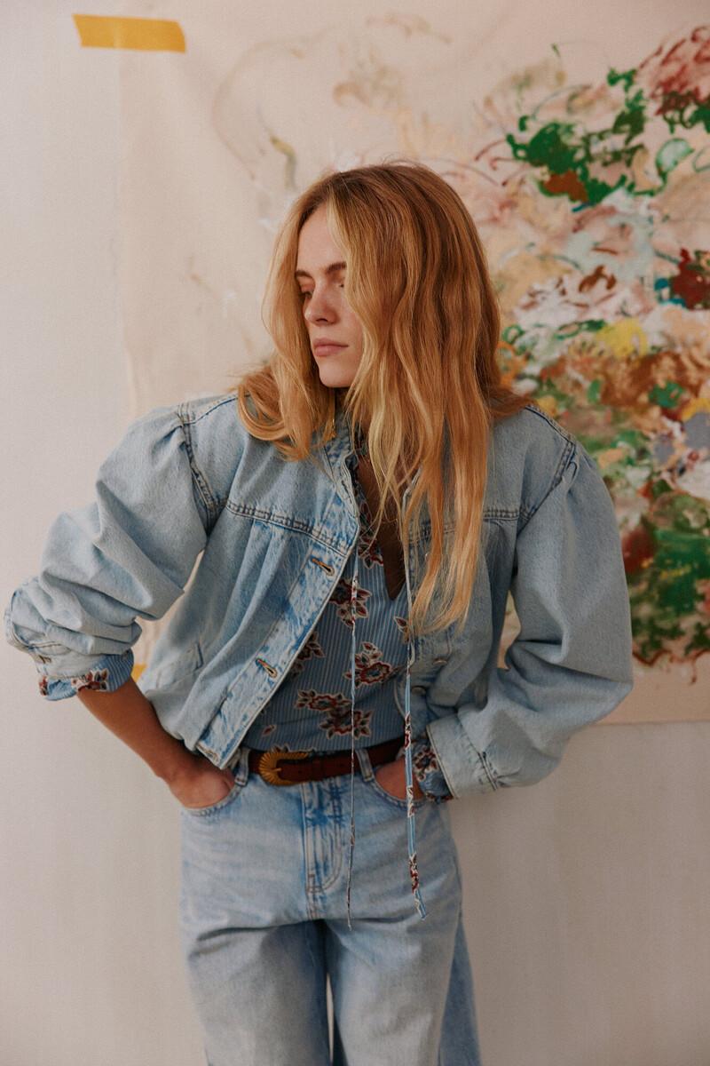 Hoss intropia Blanca. Chaqueta bomber denim | Kimonos y Chaquetas de mujer | Hoss Intropia