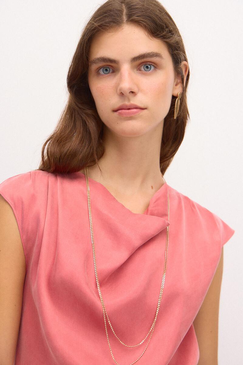 Hoss Intropia Carmen. Top Tencel Drapeado | Blusas Y Camisas De Mujer | Hoss Intropia