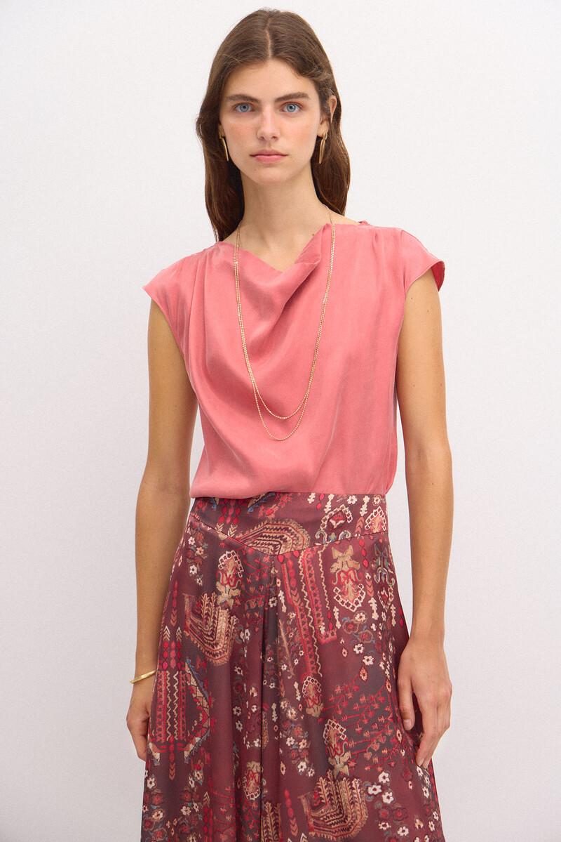 Hoss Intropia Carmen. Top Tencel Drapeado | Blusas Y Camisas De Mujer | Hoss Intropia