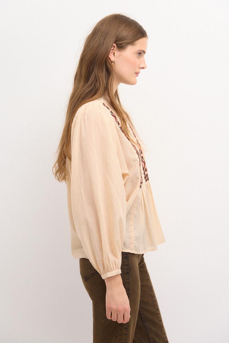 Hoss Intropia Clementina. Blusa Rayas Bordada. | Blusas Y Camisas De Mujer | Hoss Intropia