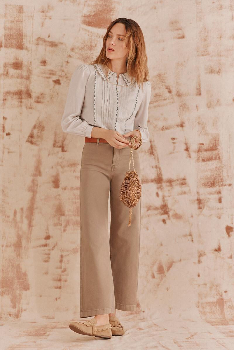 Hoss Intropia Cora. Camisa Cuello Festoneado. | Blusas Y Camisas De Mujer | Hoss Intropia