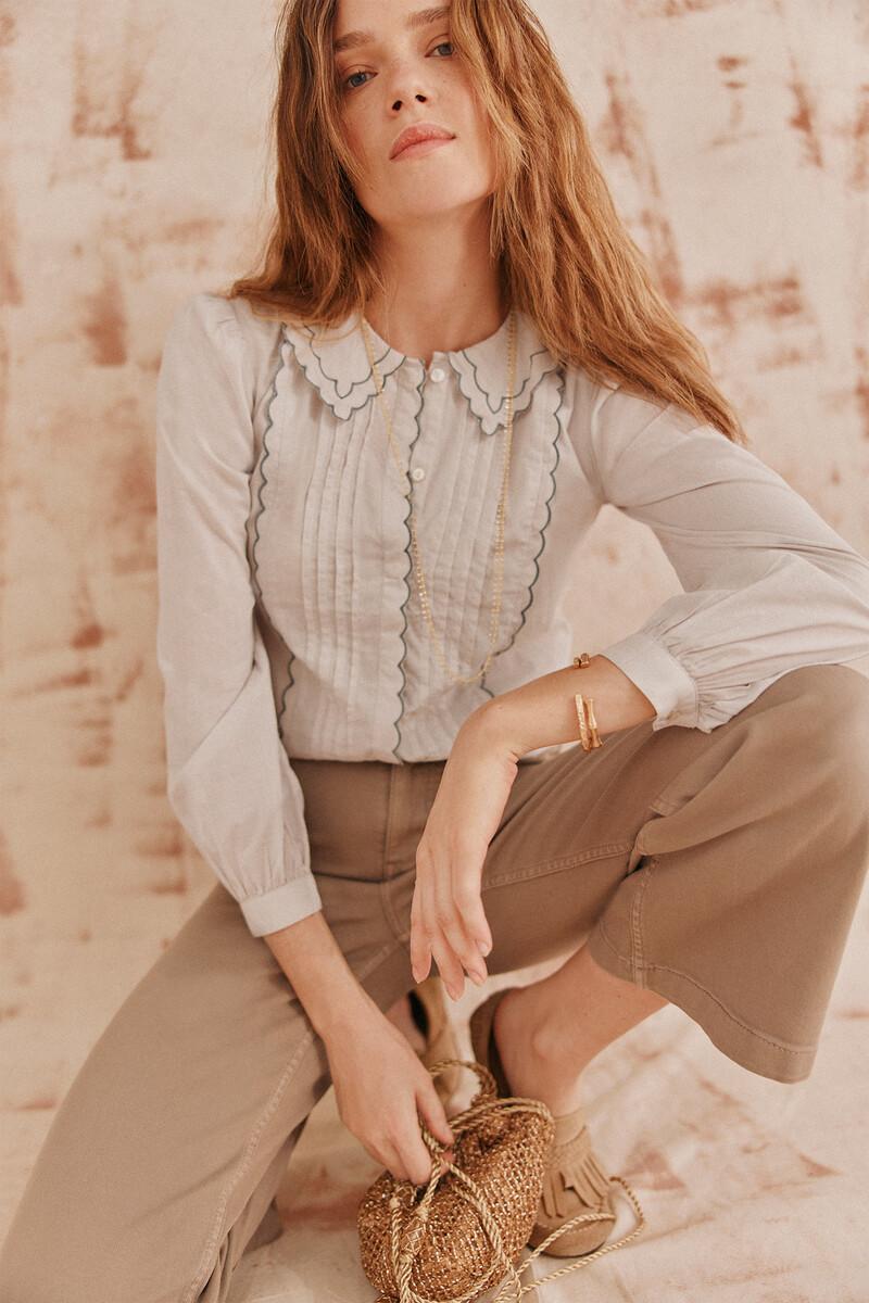 Hoss intropia Cora. Camisa cuello festoneado. | Blusas y camisas de mujer | Hoss Intropia