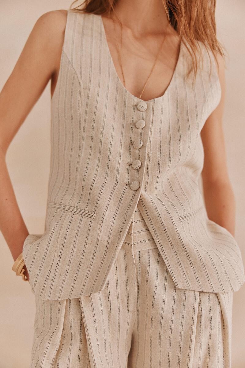 Hoss Intropia Enri. Chaleco Rayas Lurex | Chalecos De Mujer | Hoss Intropia