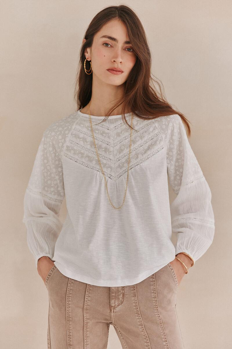 Hoss intropia Fabiola. Camiseta tiras bordadas. | Camisetas y tops de mujer | Hoss Intropia