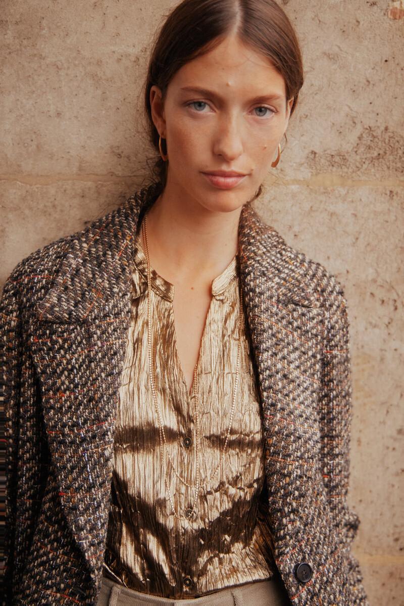 Hoss intropia Fernanda. Blusa metalizada. | Blusas y camisas de mujer | Hoss Intropia