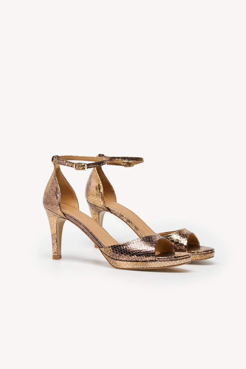 Hoss Intropia Nadia. Sandalia Tacon Efecto Serpiente | Tacones De Mujer | Hoss Intropia