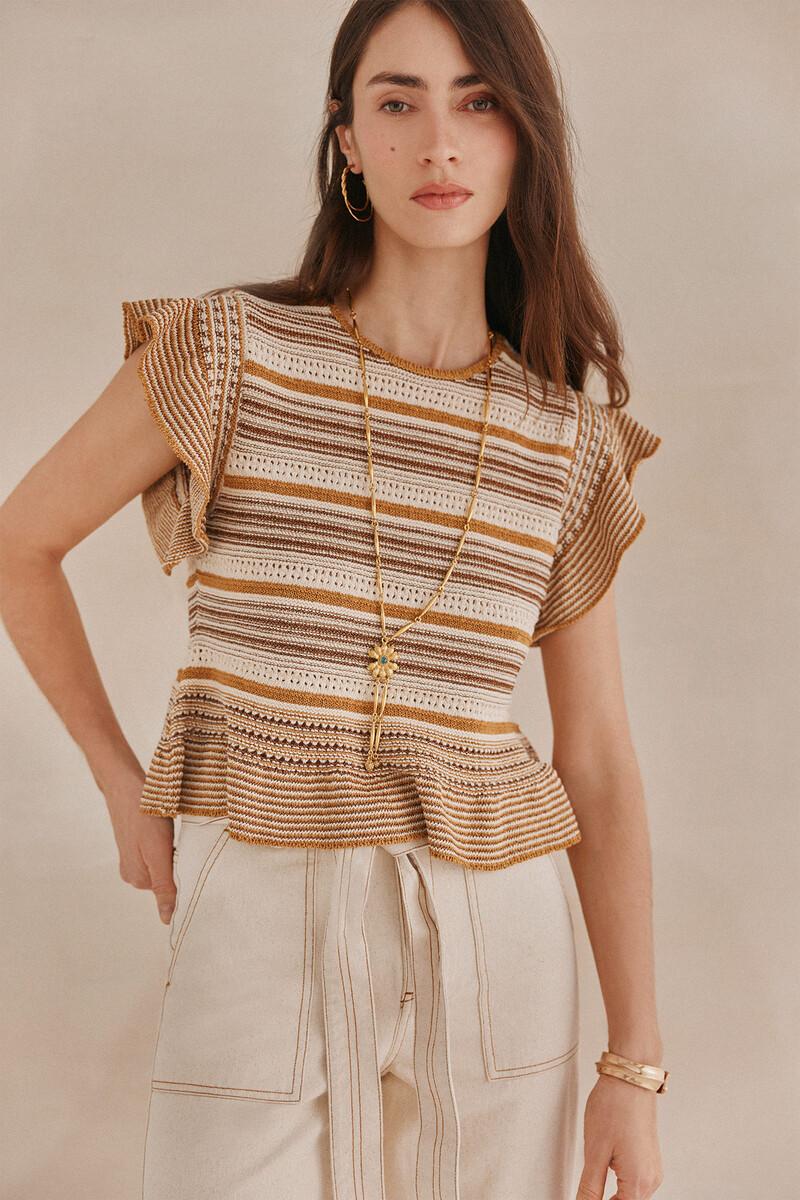 Hoss Intropia Taciana. Jersey Volante | Camisetas Y Tops De Mujer | Hoss Intropia