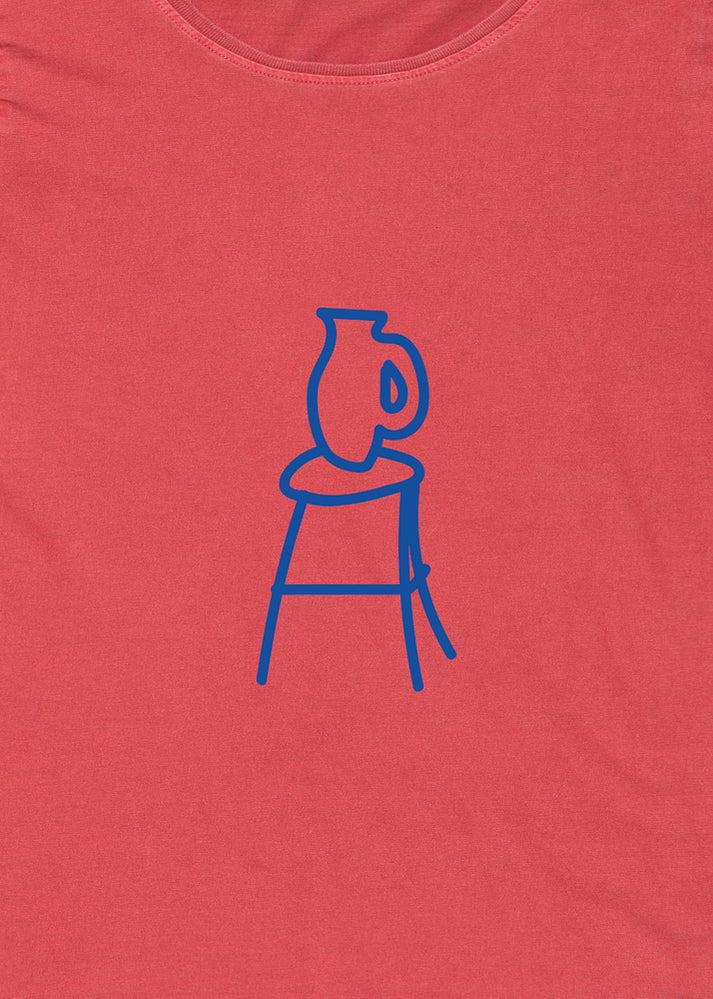 Iaios Camiseta Roja - Taburete Y Jarrón