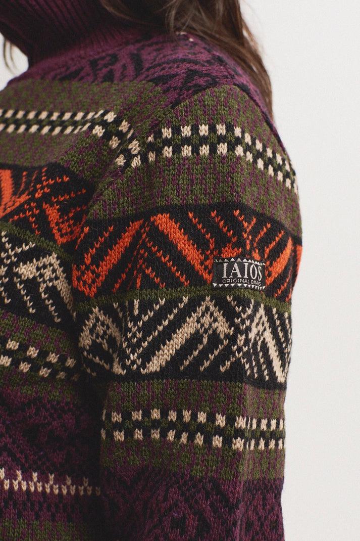 Iaios Jersey Cremallera Granate