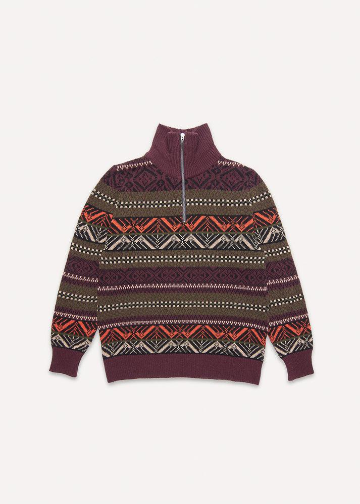 Iaios Jersey Cremallera Granate