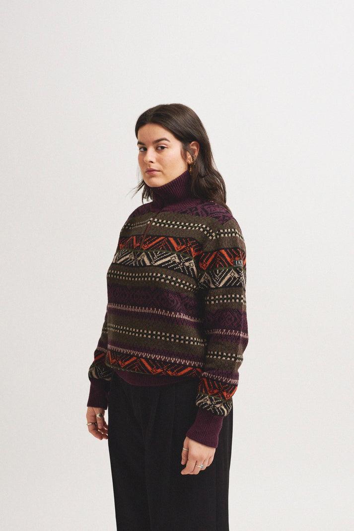 Iaios Jersey cremallera granate