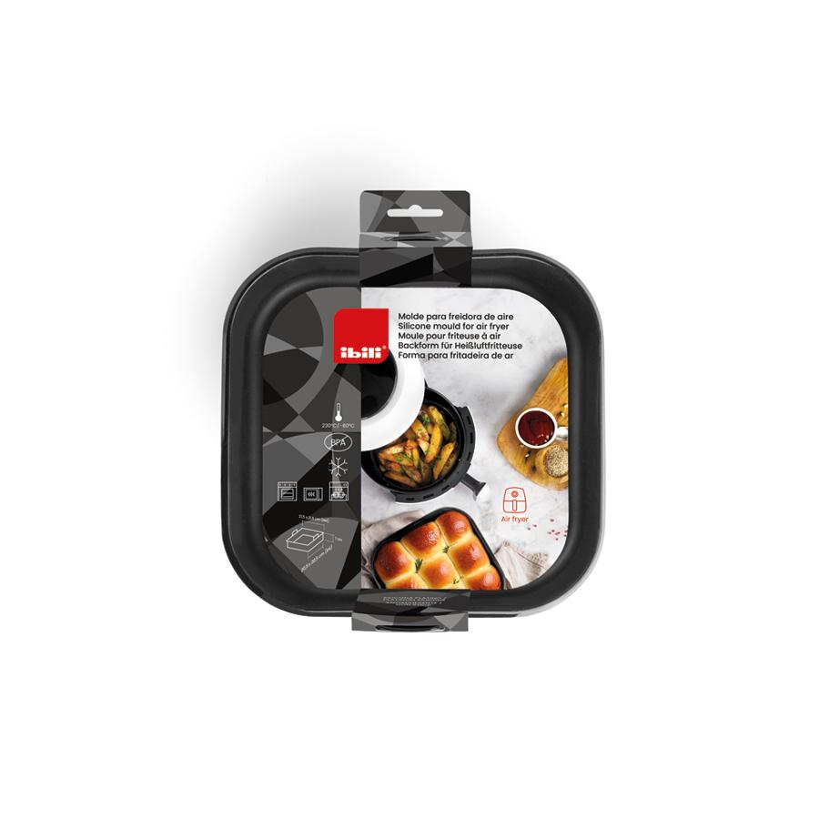 Ibili Recipiente Para Freidora De Aire Silicona Cuadrado