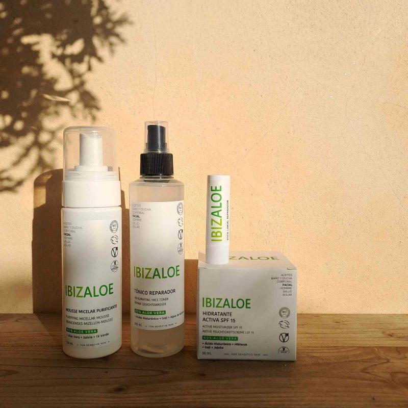 Ibizaloe Cesta de Productos de Aloe Vera Rutina Facial