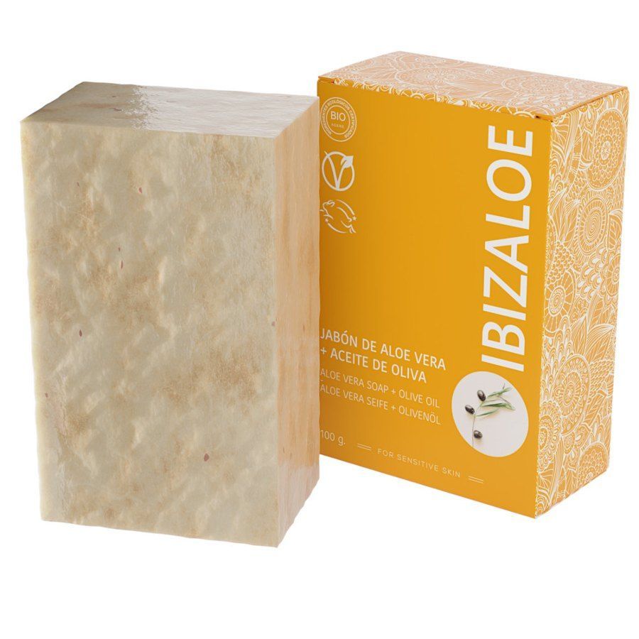 Ibizaloe Jabón Bio con Aloe Vera Y Aceite de oliva