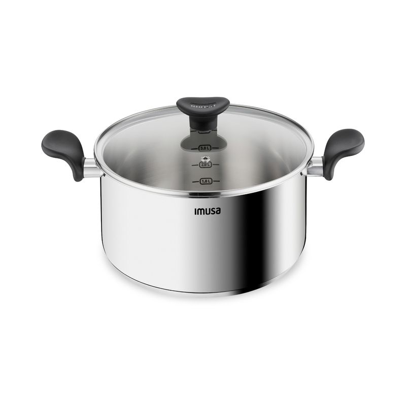 Imusa Batería De Cocina IMUSA 8 Piezas Primary Acero Inoxidable