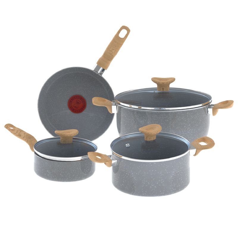 Imusa Batería De Cocina IMUSA Natural Stone De 7 Piezas