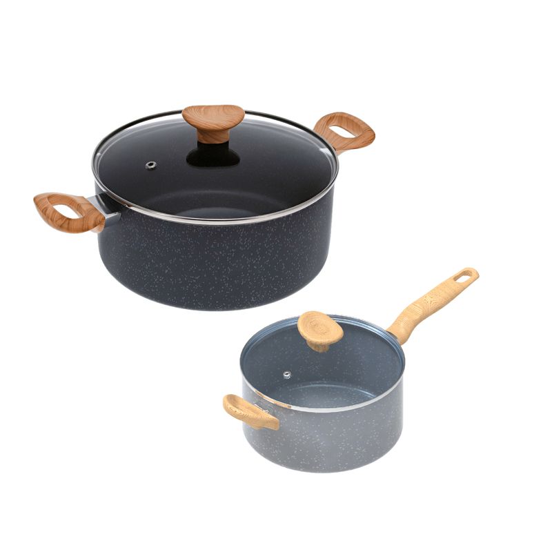 Imusa Batería De Cocina IMUSA Natural Stone De 7 Piezas