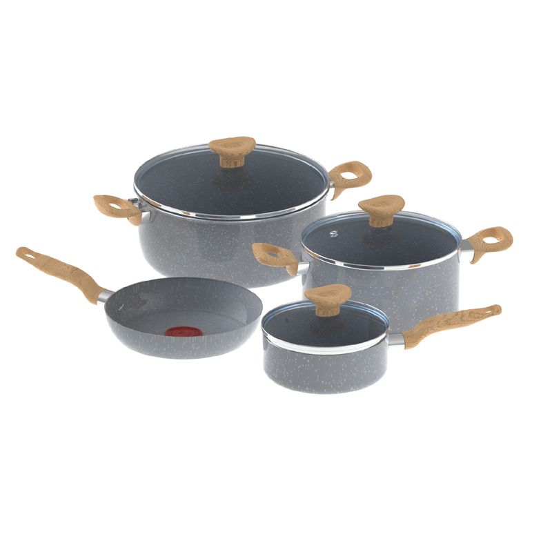 Imusa Batería de Cocina IMUSA Natural Stone de 7 piezas