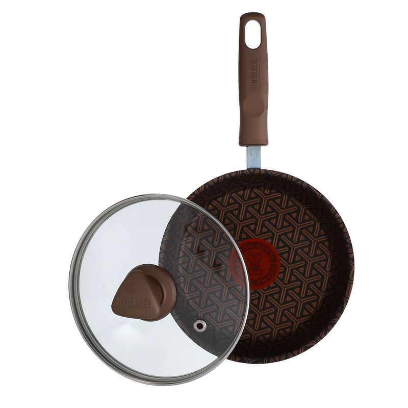 Imusa Cacerola IMUSA 16cm Talent Master Deluxe Tapa De Vidrio (color Del Mango únicamente De Referencia: Puede Ser Negro O Chocolate)
