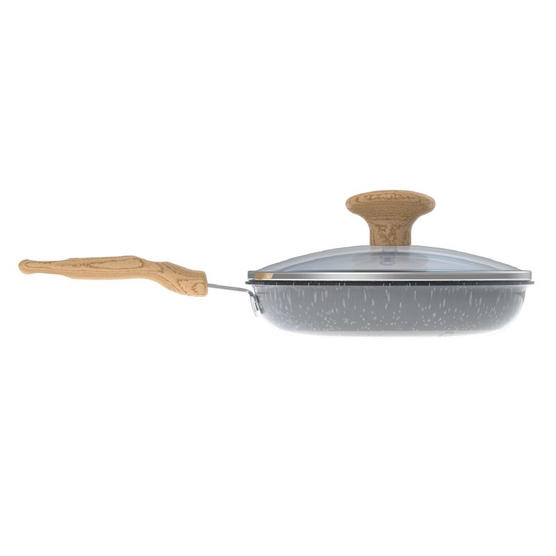 Imusa Cacerola IMUSA Natural Stone De 16cm Con Tapa De Vidrio