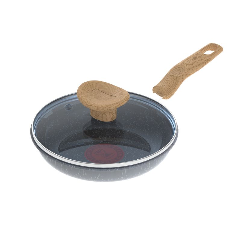 Imusa Cacerola IMUSA Natural Stone de 16cm con Tapa de Vidrio