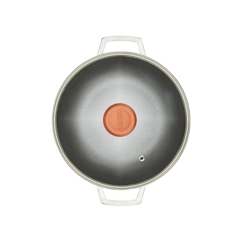 Imusa Caldero IMUSA 90 Años 24cm Aluminio Fundido Tapa De Vidrio