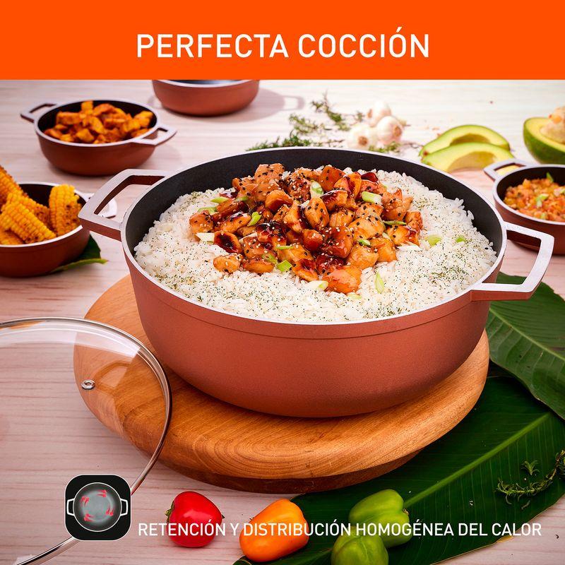 Imusa Caldero IMUSA 90 Años 24cm Aluminio Fundido Tapa De Vidrio