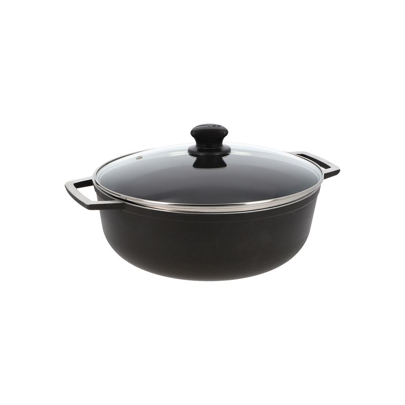 Imusa Caldero IMUSA antiadherente con tapa de vidrio 30 cm