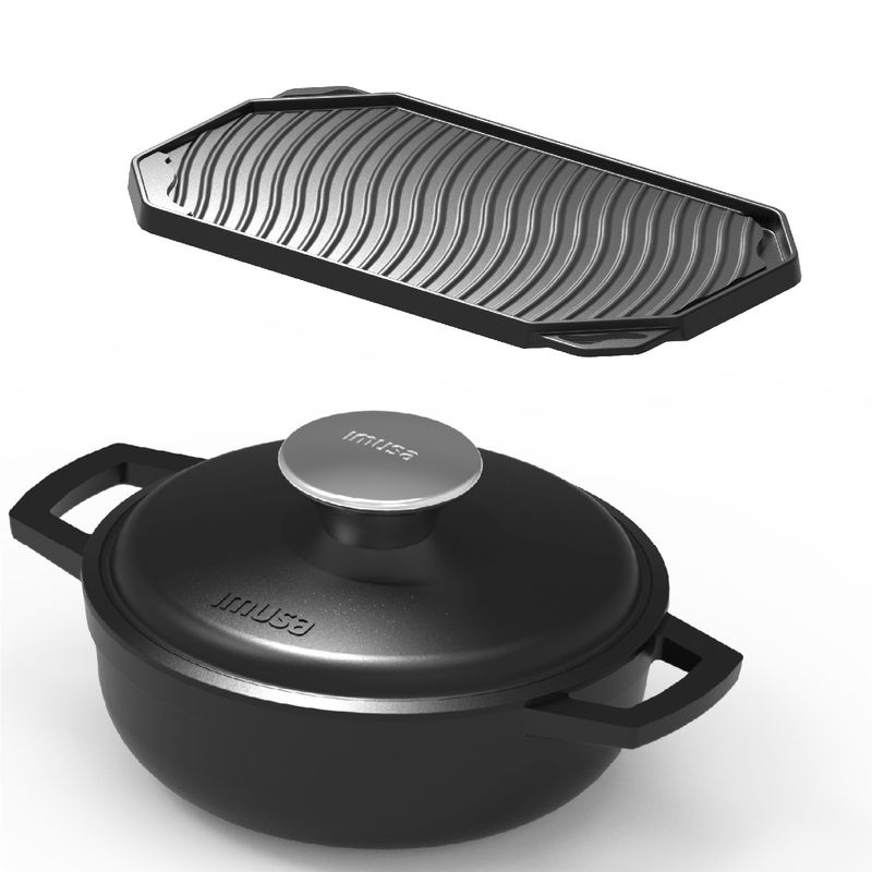 Imusa Combo Caldero IMUSA DELICIA de 14cm + Double Burner Antiadherente