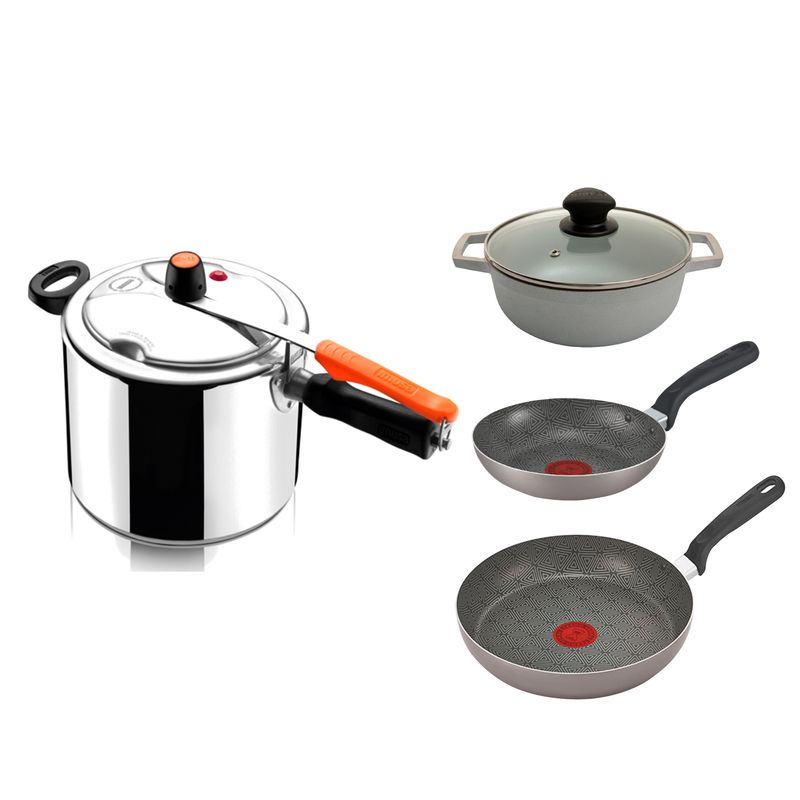 Imusa Combo Olla A Presión IMUSA + Caldero 20cm + Sartén 18-24cm Talent