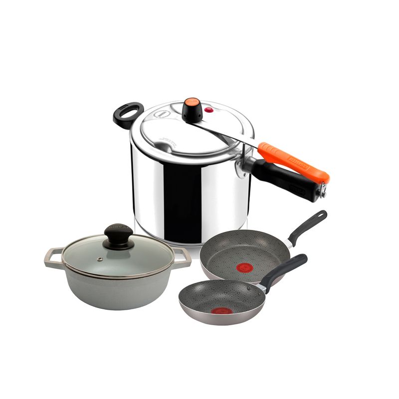 Imusa Combo Olla a Presión IMUSA + Caldero 20cm + Sartén 18-24cm Talent