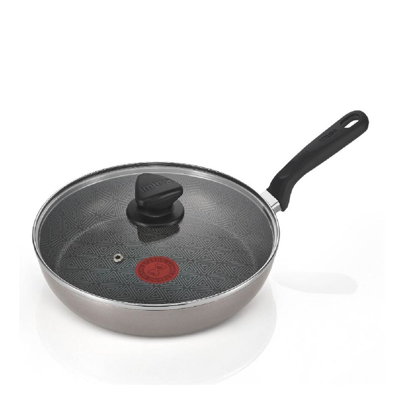 Imusa Sartén IMUSA Talent 18 cm con tapa de vidrio